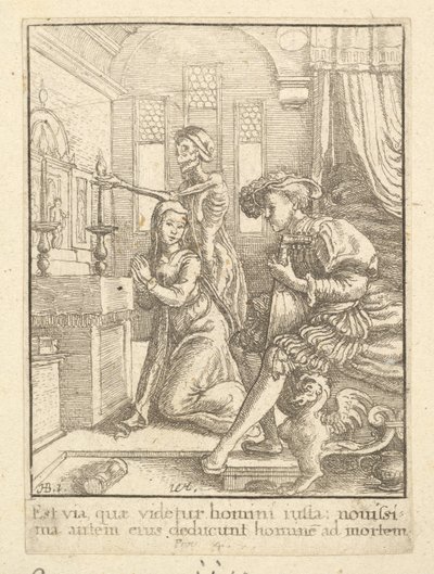 Jeptiška z tance smrti, 1651. od Wenceslaus Hollar