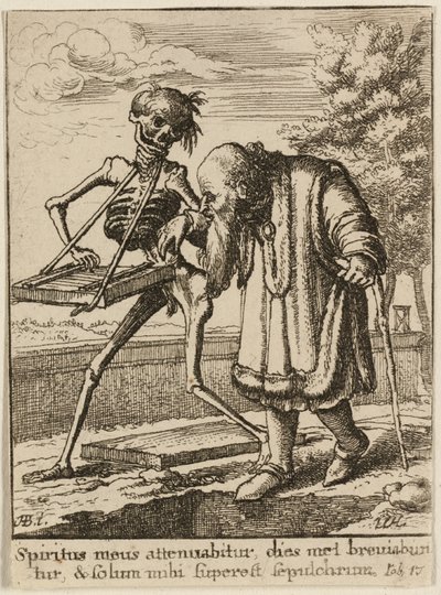 Stařec a smrt od Wenceslaus Hollar
