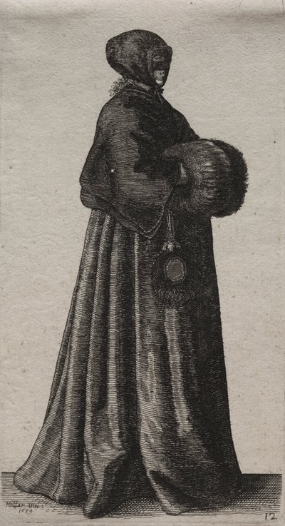 Několik zvyků anglických žen, od šlechty po venkovské ženy..., 1639. od Wenceslaus Hollar