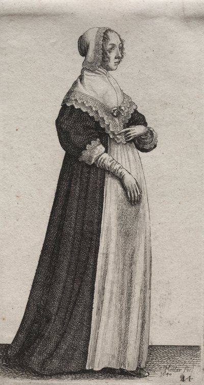 Několik zvyků anglických žen, od šlechty po venkovské ženy..., 1640. od Wenceslaus Hollar