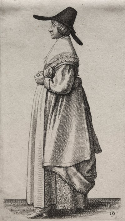 Několik zvyků anglických žen, od šlechty po venkovské ženy..., 1640. od Wenceslaus Hollar