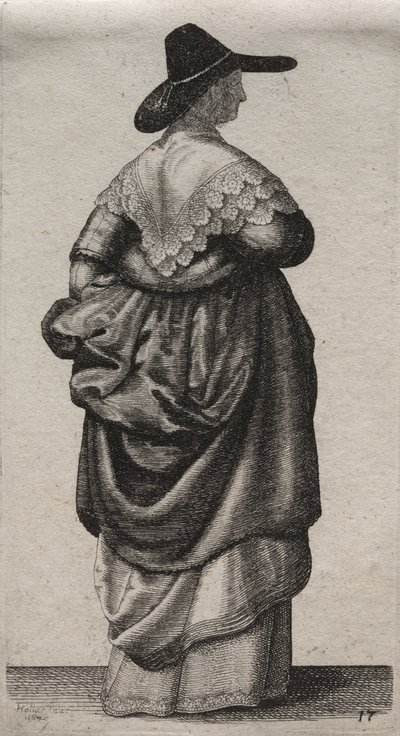 Několik zvyků anglických žen, od šlechty po venkovské ženy..., 1640. od Wenceslaus Hollar