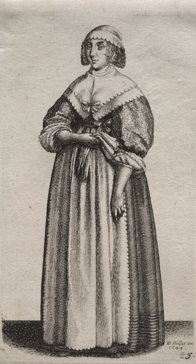 Několik zvyků anglických žen, od šlechty po venkovské ženy..., 1640. od Wenceslaus Hollar