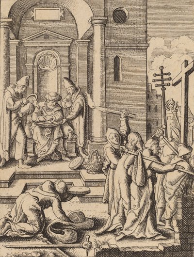 Mytí rukou. od Wenceslaus Hollar