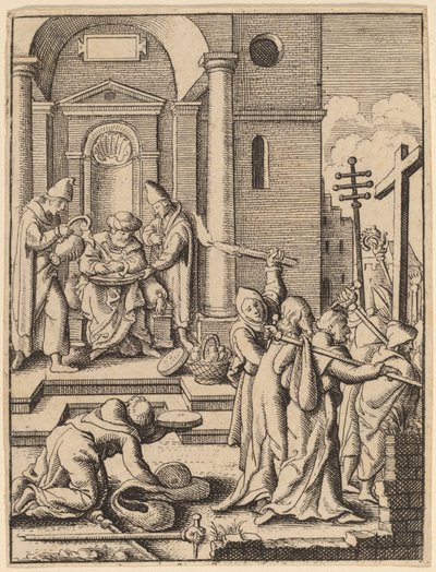 Mytí rukou od Wenceslaus Hollar