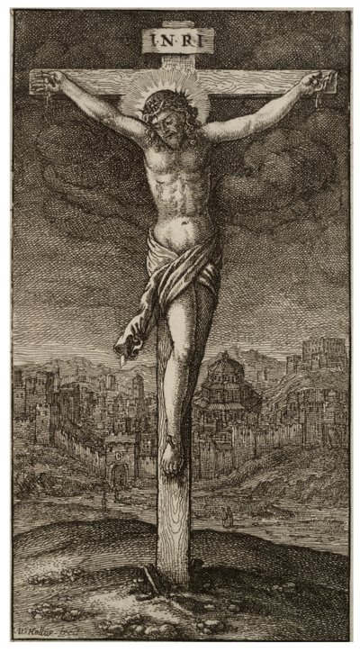 Ukřižování od Wenceslaus Hollar