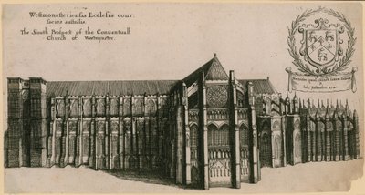 Jižní vyhlídka Conventual Church of Westminster, Londýn od Wenceslaus Hollar