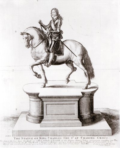 Socha krále Karla I. u Charing Cross od Wenceslaus Hollar