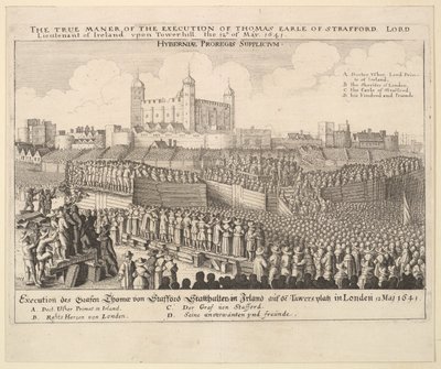 Skutečný způsob [způsob] popravy Thomase Earla ze Straffordu, 1641. od Wenceslaus Hollar