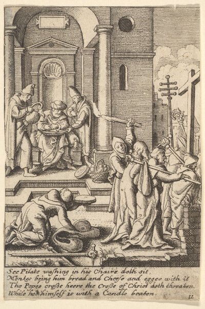 Mytí rukou, 1625-77 od Wenceslaus Hollar
