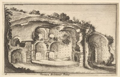 Diokleciánovy lázně Thermaru diocletiani Ruinae, 1651. od Wenceslaus Hollar