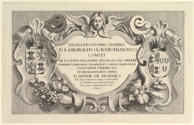 Titul ke vstupu do Hemissem, 1625-77. od Wenceslaus Hollar