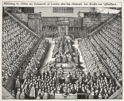 Soud se Straffordem, 22. března 1641 od Wenceslaus Hollar