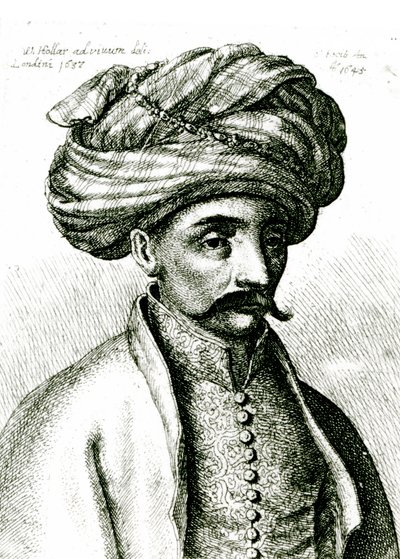 Turkova hlava, 1645 od Wenceslaus Hollar