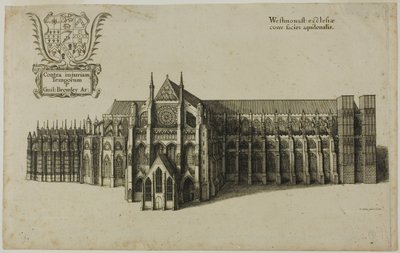 Pohled ze severního Westminsterského kostela od Wenceslaus Hollar