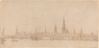 Pohled na Antverpy od Wenceslaus Hollar