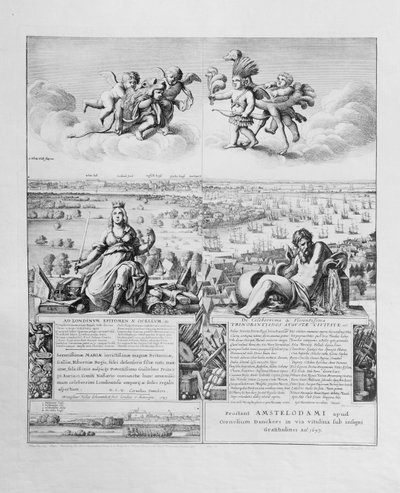 Pohled na Londýn, publikoval 1647 (faksimile kopie) (detail) od Wenceslaus Hollar