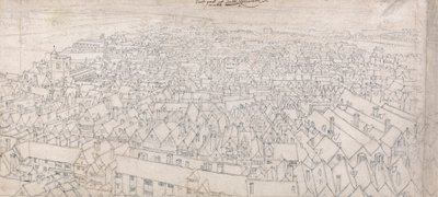 Pohled na východní část Southwarku, při pohledu na Greenwich od Wenceslaus Hollar