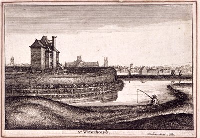 Pohled na oblast kolem New River Head, Finsbury, Londýn, 1665 od Wenceslaus Hollar