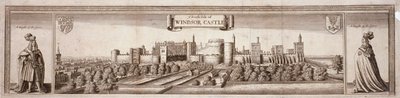 Pohled na jižní stranu hradu Windsor, Berkshire, c1660 od Wenceslaus Hollar