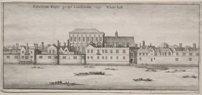 Pohledy na Londýn: Whitehall z řeky. od Wenceslaus Hollar