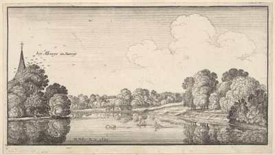 Pohledy na krajinu poblíž Albury, Surrey, 1645. od Wenceslaus Hollar