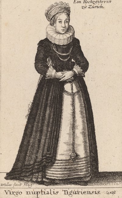 Svatba panny z Tiguriana, 1649 od Wenceslaus Hollar