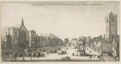 Westminster Hall (New Palace Yard and the Clock House) od Wenceslaus Hollar
