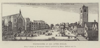Westminster v roce 1650 od Wenceslaus Hollar