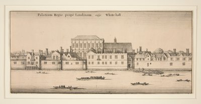 Whitehall od řeky od Wenceslaus Hollar