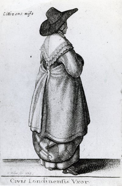 Manželka občana Londýna, 1643 od Wenceslaus Hollar