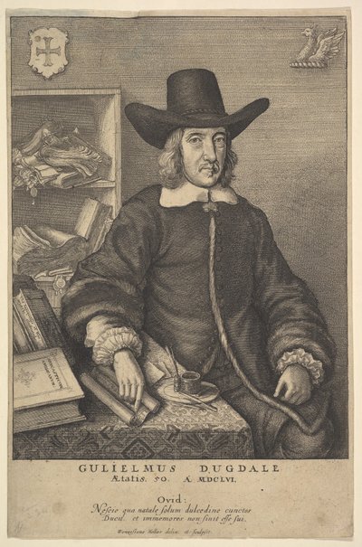 William Dugdale, 1625-77. od Wenceslaus Hollar