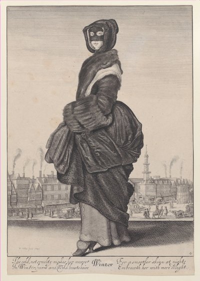 Zima, z The Seasons, 1643-44., 1643-44. od Wenceslaus Hollar