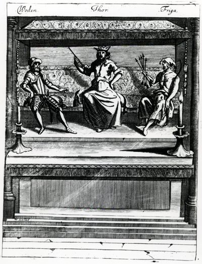 Woden, Thor a Friga od Wenceslaus Hollar