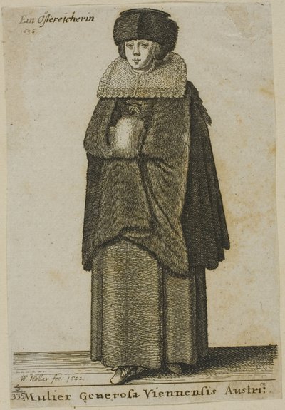 Žena z Vídně od Wenceslaus Hollar