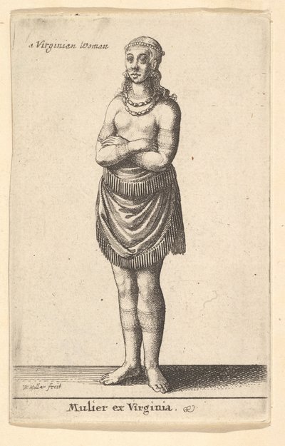 Žena z Virginie, ca. 1643. od Wenceslaus Hollar