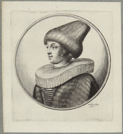 Žena ve špičaté kožešinové čepici od Wenceslaus Hollar