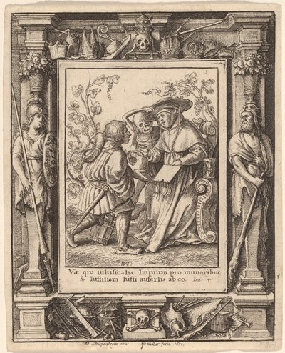 Kardinál od Wenceslaus Hollar after Hans Holbein the Younger after Abraham van Diepenbeeck