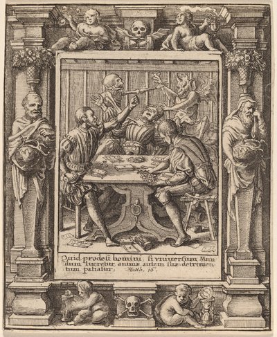Gamesteři od Wenceslaus Hollar after Hans Holbein the Younger after Abraham van Diepenbeeck