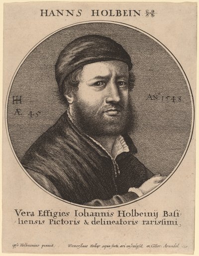 Hans Holbein mladší od Wenceslaus Hollar after Hans Holbein the Younger