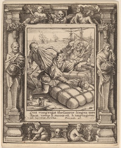 Obchodník od Wenceslaus Hollar after Hans Holbein the Younger after Abraham van Diepenbeeck