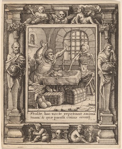 Lakomec od Wenceslaus Hollar after Hans Holbein the Younger after Abraham van Diepenbeeck