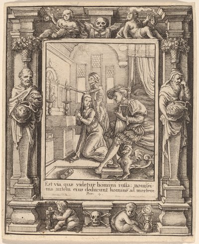 Jeptiška od Wenceslaus Hollar after Hans Holbein the Younger after Abraham van Diepenbeeck