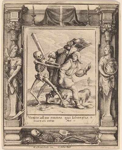 Podomní obchodník od Wenceslaus Hollar after Hans Holbein the Younger after Abraham van Diepenbeeck