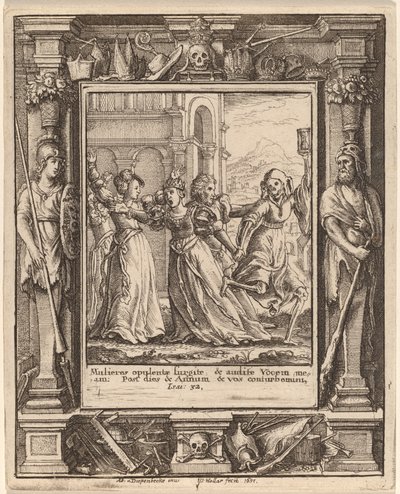 Královna od Wenceslaus Hollar after Hans Holbein the Younger after Abraham van Diepenbeeck