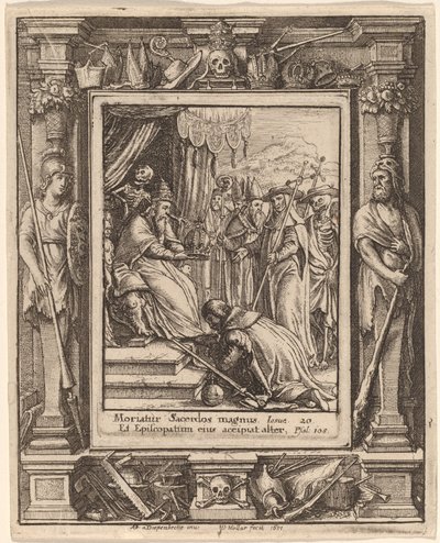 Papež od Wenceslaus Hollar after Hans Holbein the Younger after Abraham van Diepenbeeck