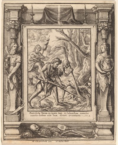 Když Adam Delved od Wenceslaus Hollar after Hans Holbein the Younger after Abraham van Diepenbeeck
