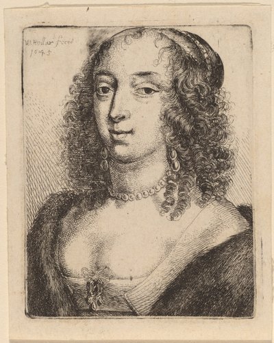 vévodkyně z Lennoxu od Wenceslaus Hollar after Sir Anthony van Dyck