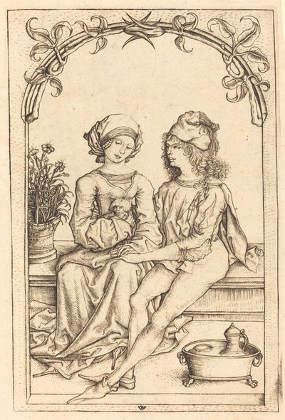 Milenci od Wenzel von Olmutz after Master of the Housebook