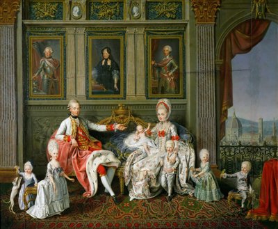 Leopold I., velkovévoda toskánský s manželkou Marií Luisou a jejich dětmi, 1773 od Werlin